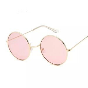 Retro Round Oversized Pink Sunglasses